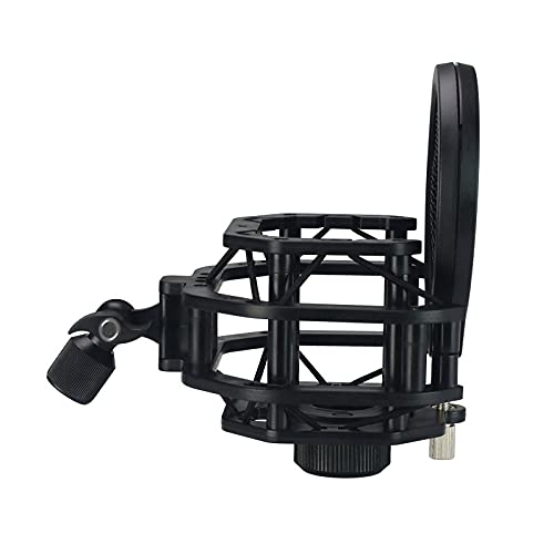 HHHJQFAAT Microphone Shock Mount with Dual-Layer Pop Filter