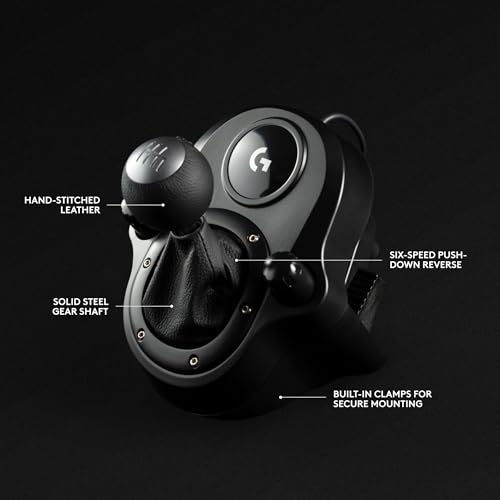 Logitech G RS Shifter & Handbrake with easy mode switching, height-adjustable handle, & included table clamp for RS & PRO Series