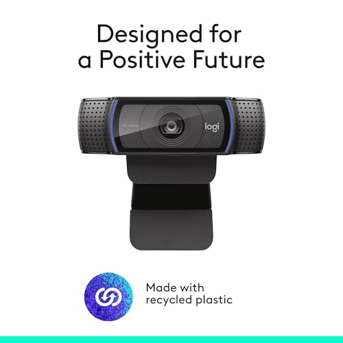 Logitech Pro Webcam, Full HD Video Calling, Clear Stereo Audio