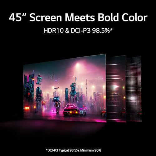LG 45GR95QE-B Curved Ultragear Gaming Monitor 45-Inch (3440 x 1440) OLED Display, 240Hz Refresh Rate, 0.03ms GtG Response Time, NVIDIA G-SYNC Compatible, Contrast Ratio 1.5M:1, Black