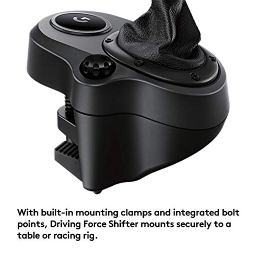 Logitech G RS Shifter & Handbrake with easy mode switching, height-adjustable handle, & included table clamp for RS & PRO Series