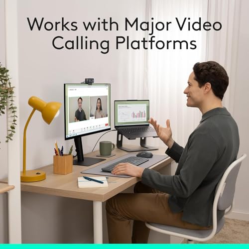Logitech Pro Webcam, Full HD Video Calling, Clear Stereo Audio