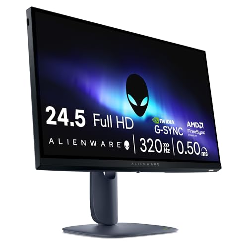 Alienware AW2523HF Gaming Monitor - 24.5-inch (1920 x 1080) 360Hz Display (DP 1.4), Height/Tilt/Swivel/Pivot Adjustability