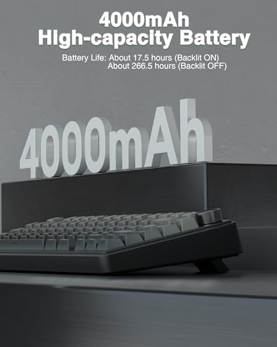 AULA Wireless Mechanical Keyboard,Gasket Hot Swappable Custom Keyboard,RGB Backlit,Pre-lubed Linear Switches,Side Printed PBT Keycaps,2.4GHz/USB-C/Bluetooth Mechancial Gaming Keyboard