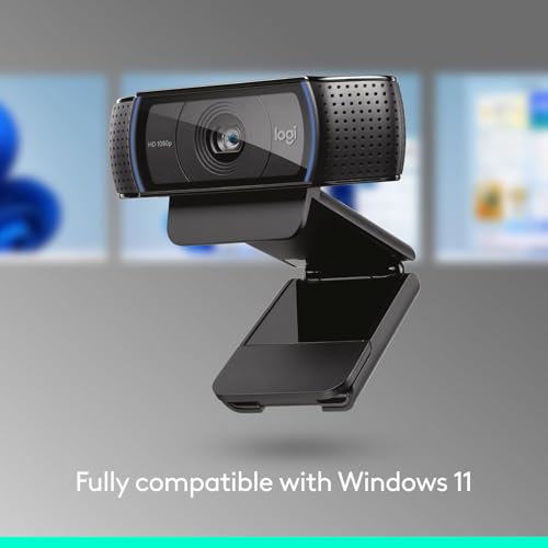 Logitech Pro Webcam, Full HD Video Calling, Clear Stereo Audio