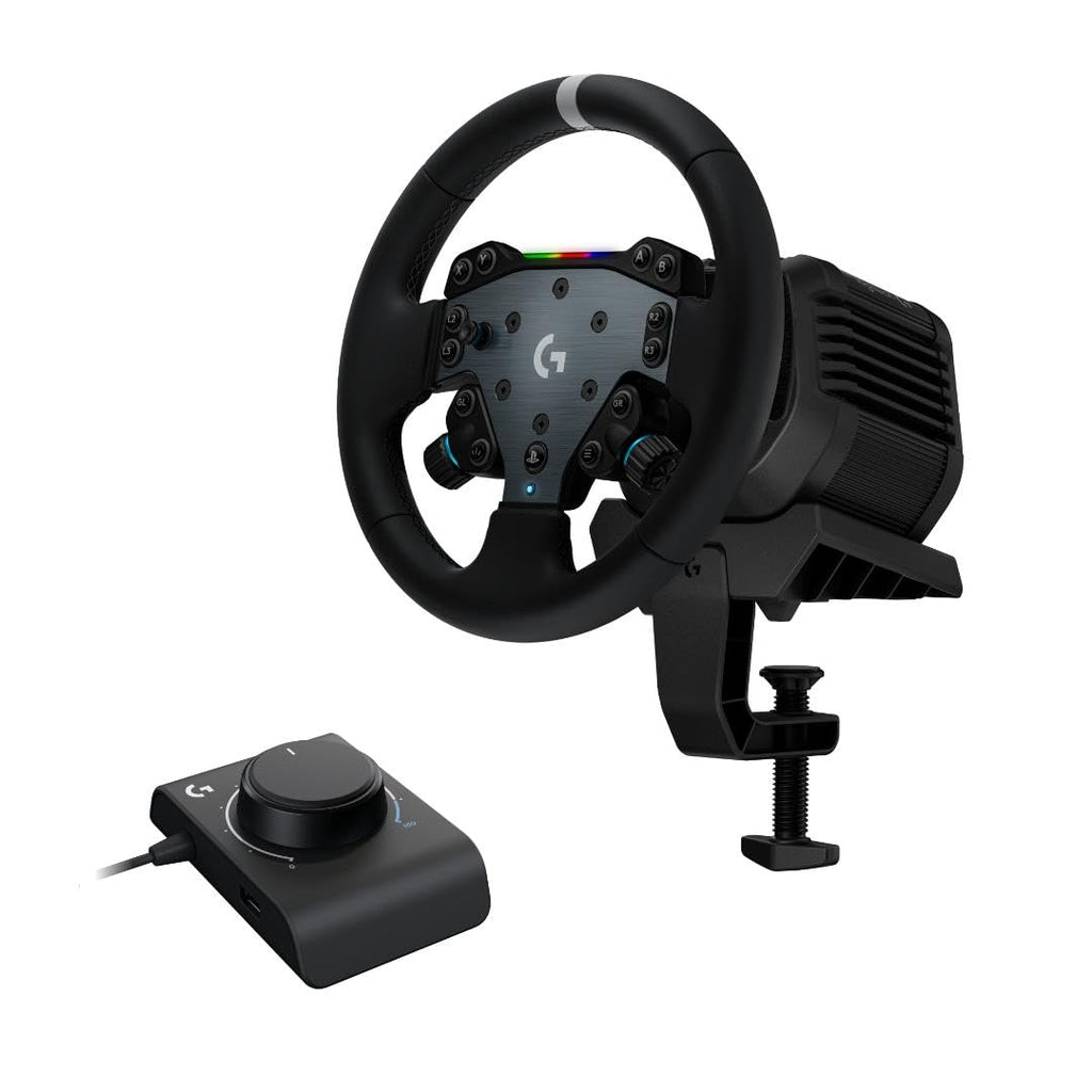 Logitech G RS50 System, 3-Piece Sim Racing Steering Wheel Setup - RS50 Wheel Base with 8 Nm Direct Drive