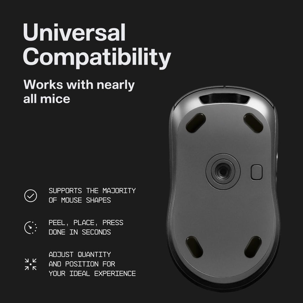 Wallhack Mouse Skates | Premium Universal Skates for Gaming Mice | Ultra-Smooth Glide on Cloth & Glass Pads | Customize Speed & Control | Fast, Easy to Apply