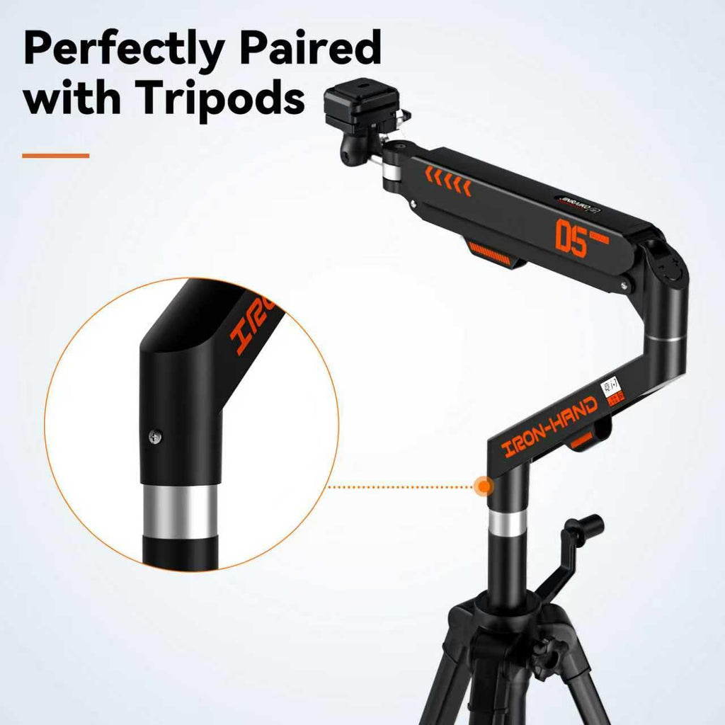 JINRAIKO Overhead Camera Mount with 360° Adjustable Arm & Phone Holder for TikTok Live Streaming Photography Studio Content Creation, Desk Mount for for DSLR Camera/Webcam/Microphone