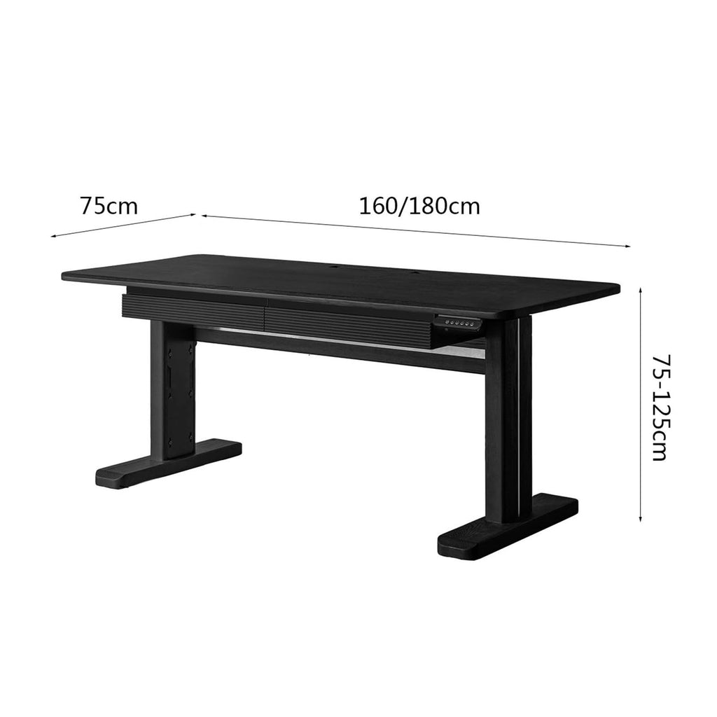 KEG801302 Height-Adjustable Standing Desk with 2 Drawers