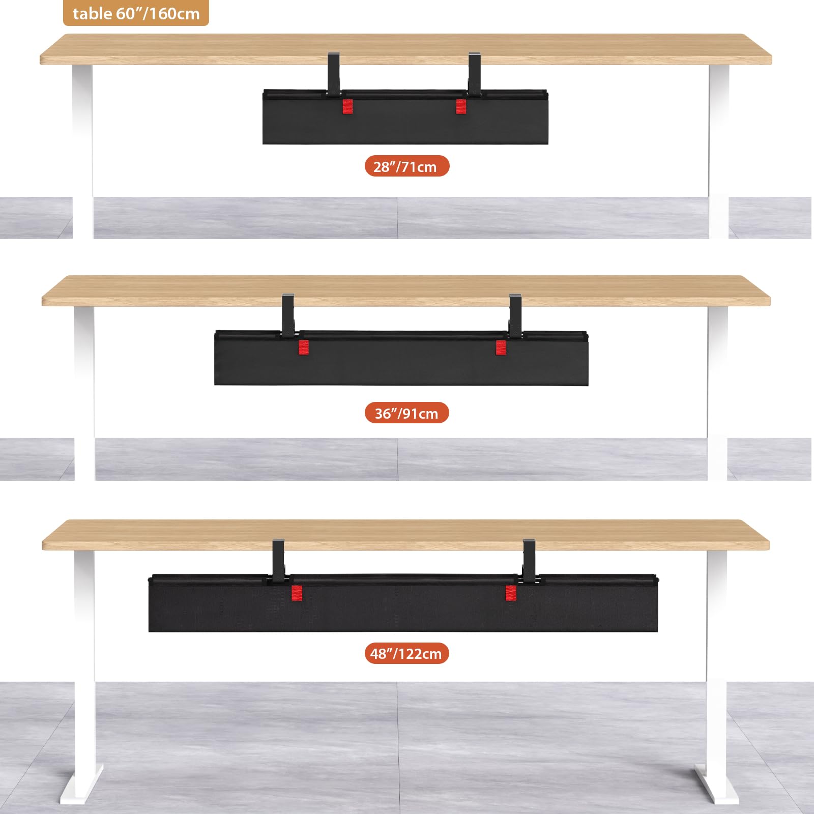 Under-Desk Cable Management Tray for Gaming Desks