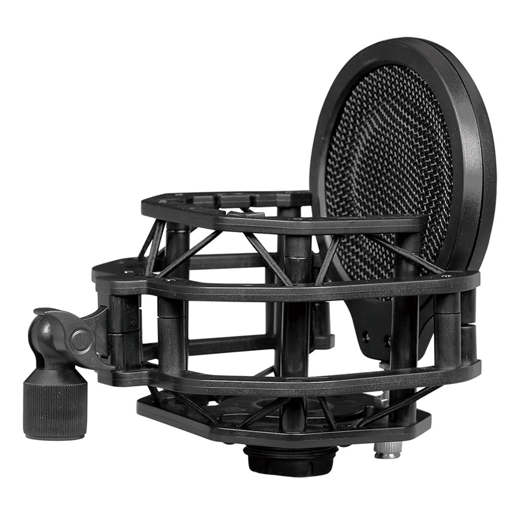 HHHJQFAAT Microphone Shock Mount with Dual-Layer Pop Filter