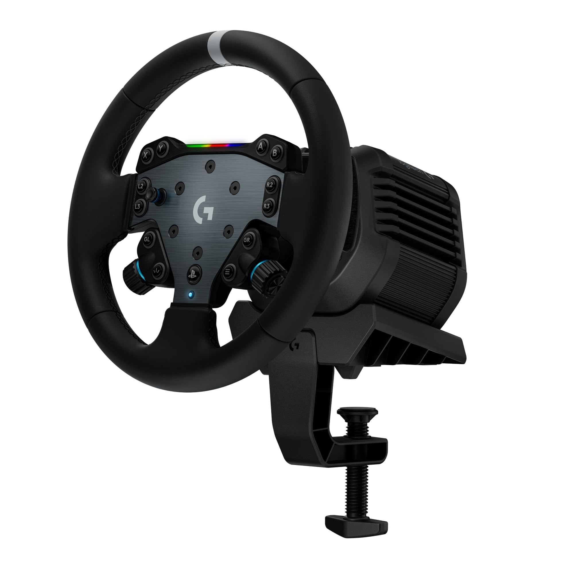 Logitech G RS50 System, 3-Piece Sim Racing Steering Wheel Setup - RS50 Wheel Base with 8 Nm Direct Drive