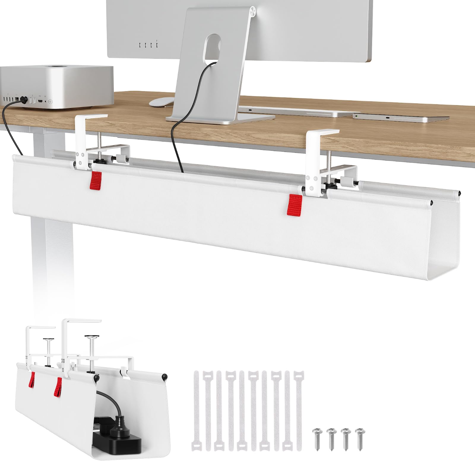 Under-Desk Cable Management Tray for Gaming Desks