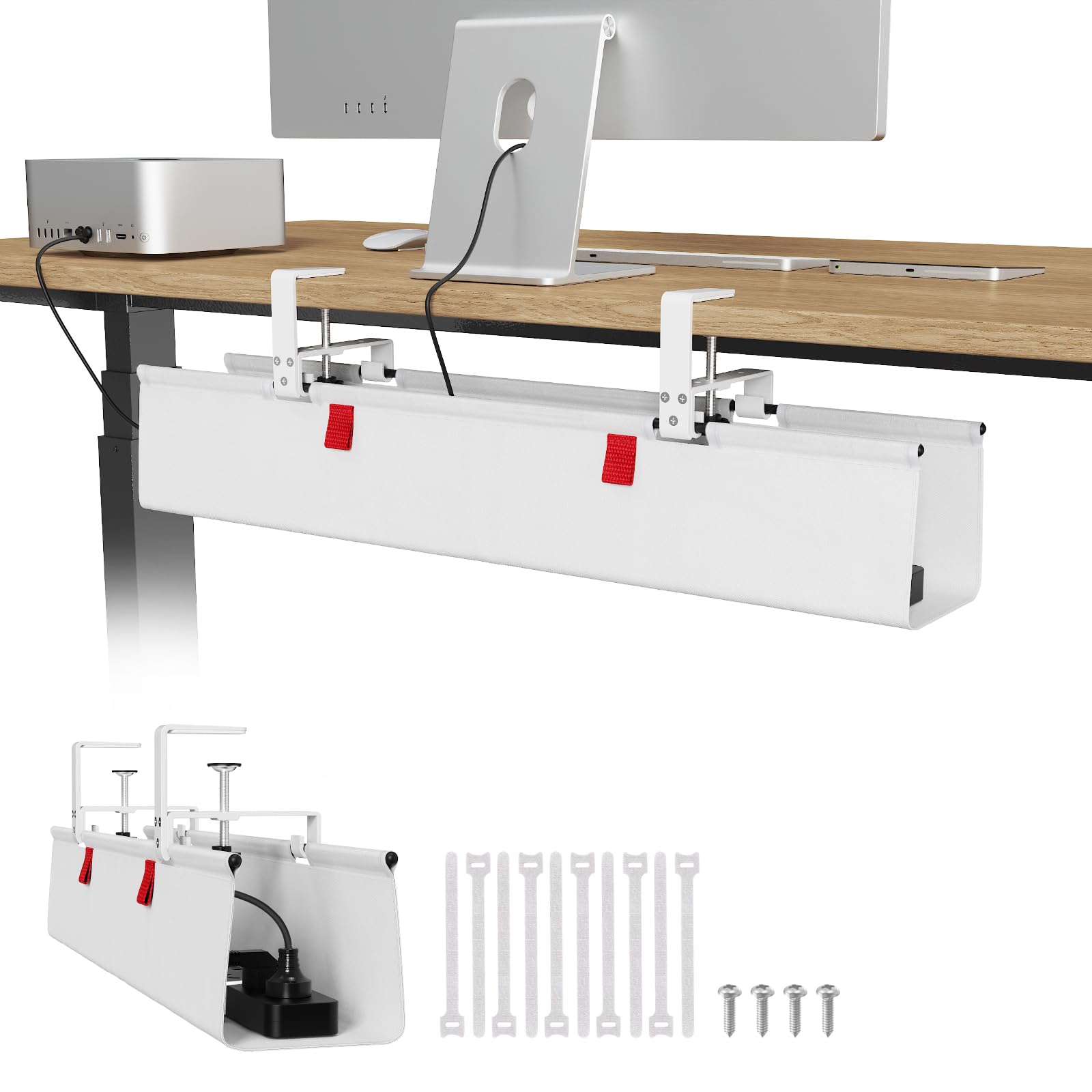 Under-Desk Cable Management Tray for Gaming Desks