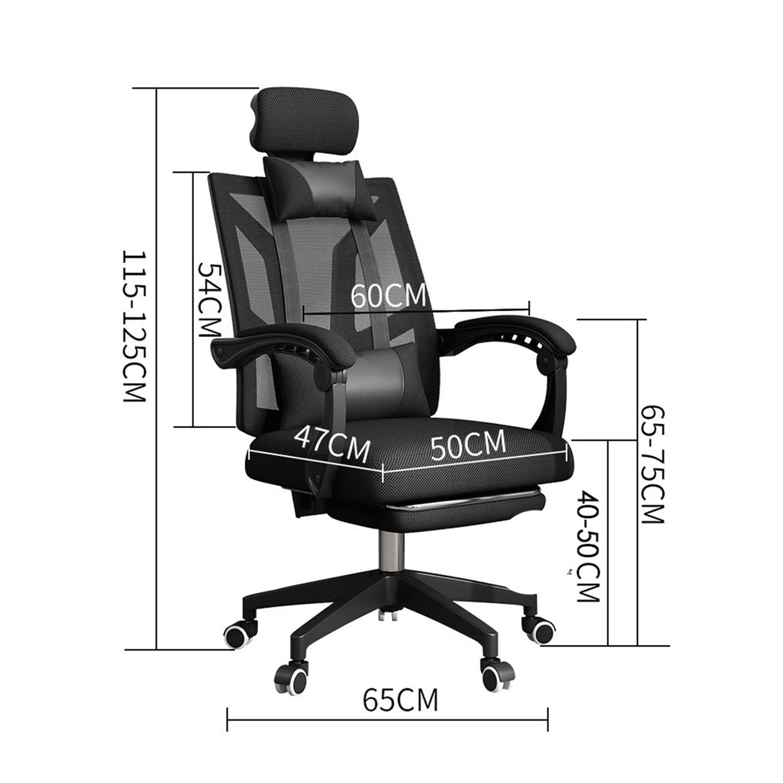 Ergonomic Mesh Gaming Chair with Adjustable Armrests