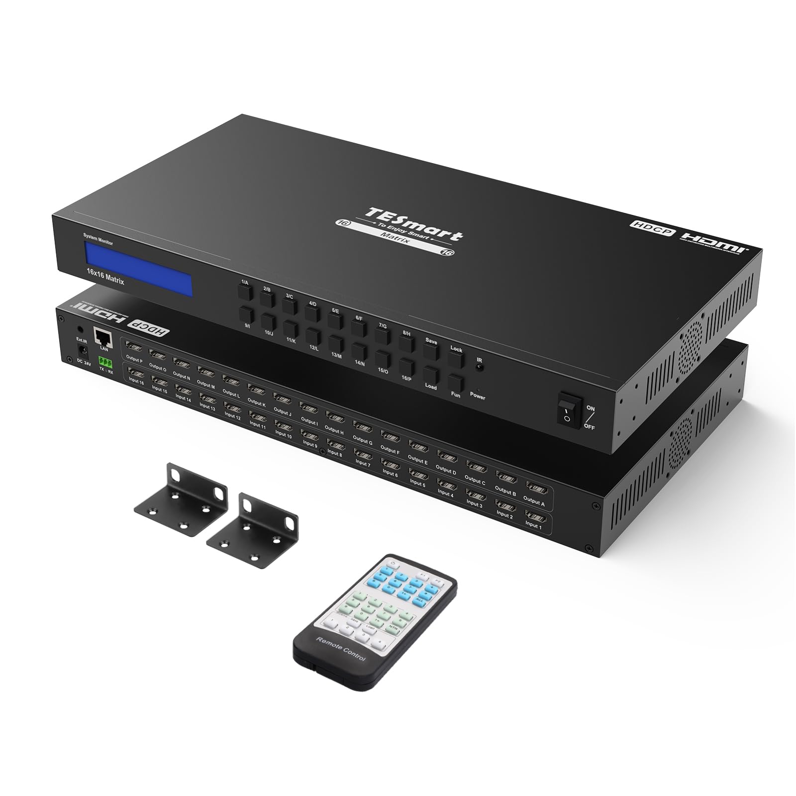 TESmart HDMI Matrix Switch Vedio Switcher Splitter Support Rack Mount, Ultra HD 4K