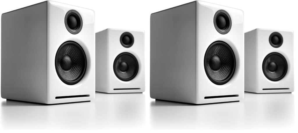 Audioengine A2+ 24 Bit 60 Watt Bluetooth Desktop Computer Speakers for Music and Gaming - PC MAC Laptop Tablet (Pack of 2)