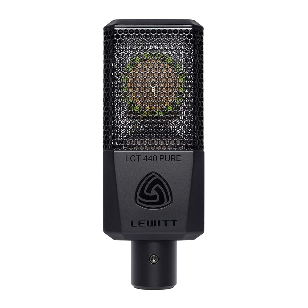 Lewitt LCT-440-Pure Single-Pattern, Condenser Microphone Bundle with Auray MS-5230F Tripod Mic Stand and XLR-XLR Cable