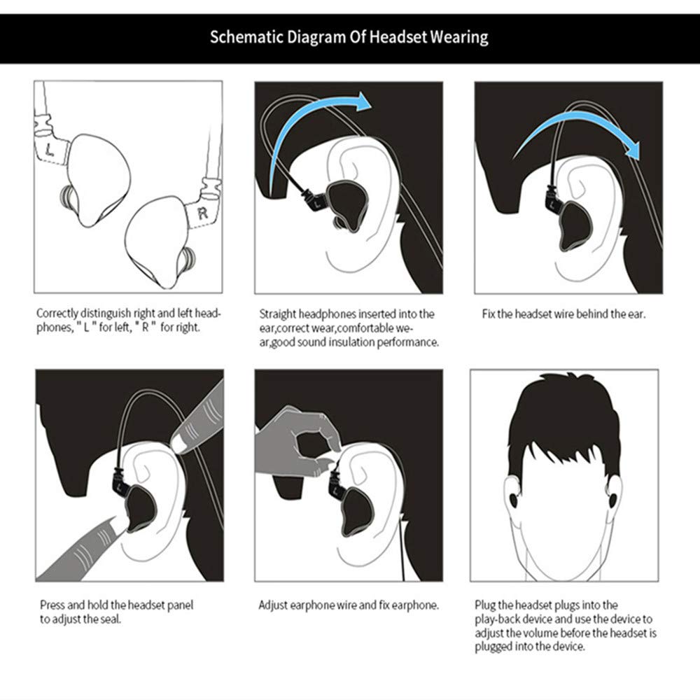 KZ ZS12 PRO 2 in Ear Monitor Headphones, 5BA+1DD 6 Hybrid Driver Gaming Earbuds Wired Earphones, HiFi Clarity Sound Immersive Bass IEMs for Gaming Musicians Singer