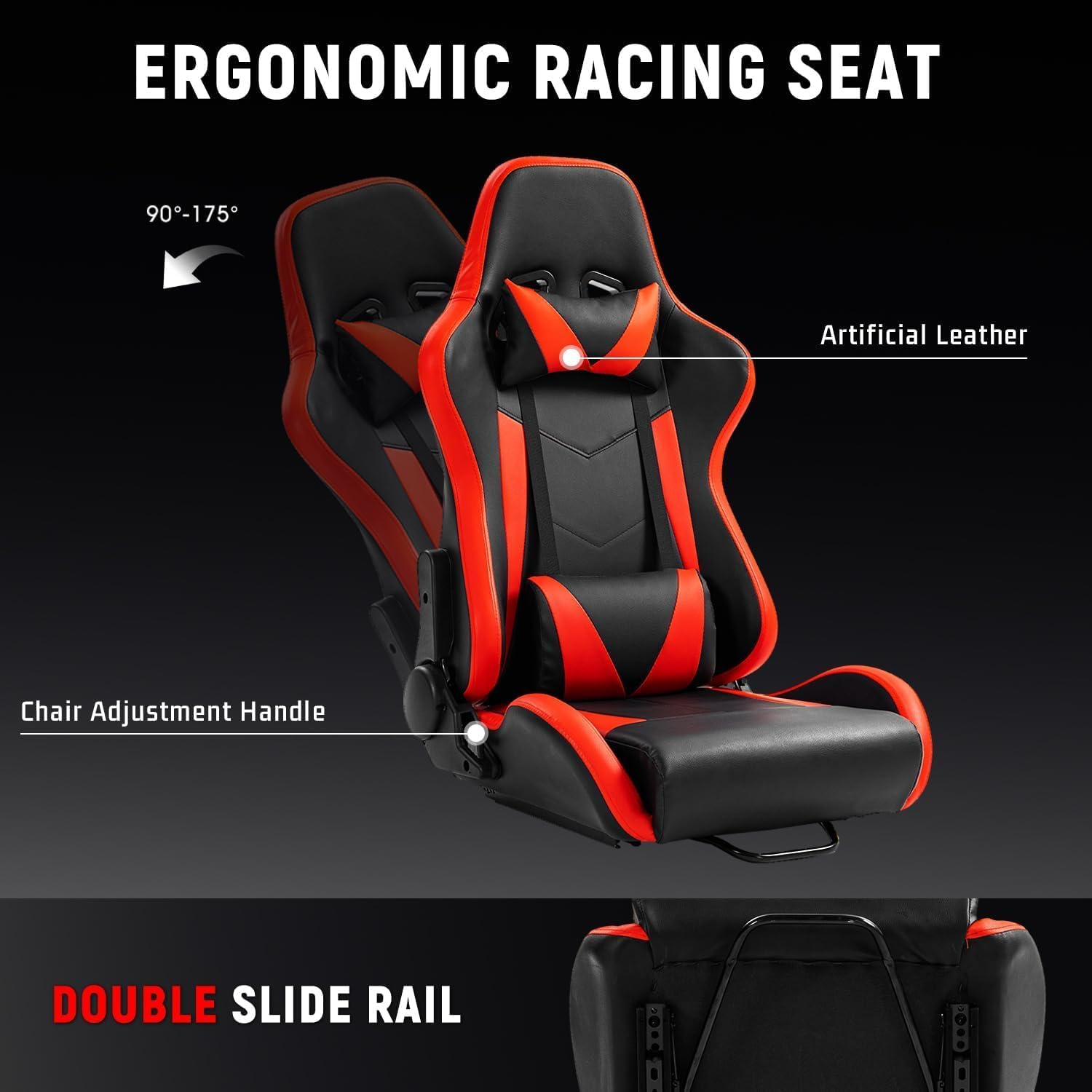 Dardoo Flight Racing Simulator Cockpit with Ergonomic Seat Fit for Logitech G29 G923, for Thrustmaster T150 Hotas Warthog,Adjustable Steering Wheel Stand,Excluding Wheel,Pedal,Handbrake & Joystick