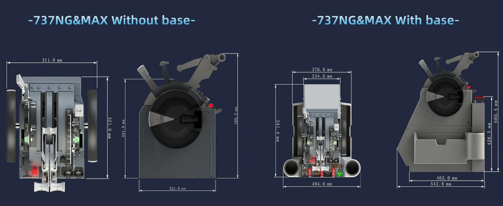 SYDYSOSO Cockpit Simulator 737 Throttle Quadrant – Custom NG or MAX Configuration – Motorized Professional Flight Simulator Hardware, Aircraft-Grade Metal Construction