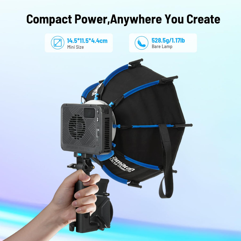 amaran RGB LED Light,Portable Studio Light for Live Streaming,Meeting,Home Office Photography,YouTube,Tiktok,Recording,Wedding,Film,Vlog