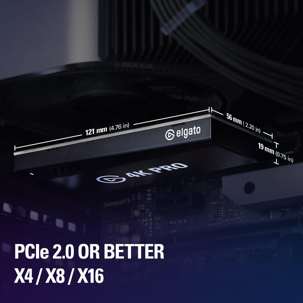 Elgato 4K Pro Internal Capture Card, 8K60 Passthrough