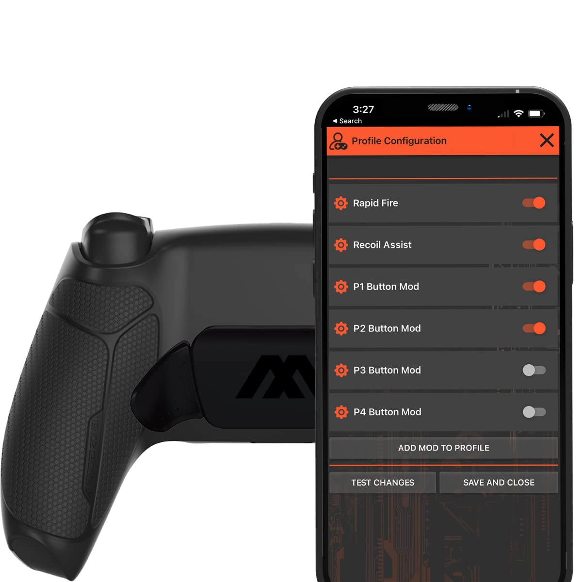 MODDEDZONE Smart Extreme E-Sports Modded Controller + Anti Recoil | Remappable Paddles | Interchangeable Thumbsticks | Hair Triggers | Tactical Buttons | Compatible with PS5 & PC | APP controlled