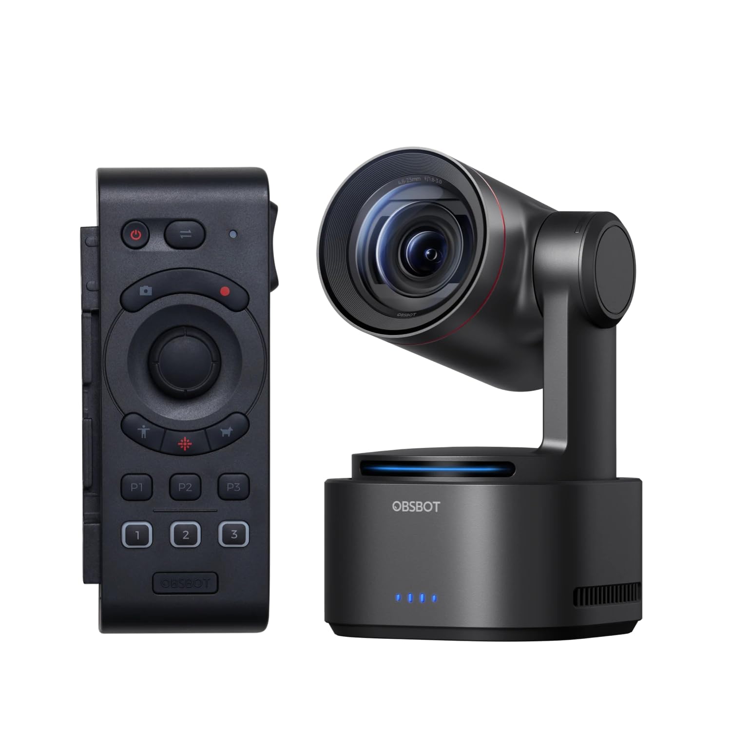 OBSBOT Tail 2 4K Webcam with Built-in NDI HX3 AI Auto-Tracking PTZ Camera, Bundle with Remote Controller, for Professional Streaming, Video Conferencing & Multi-Camera Setup Works with Zoom Teams OBS