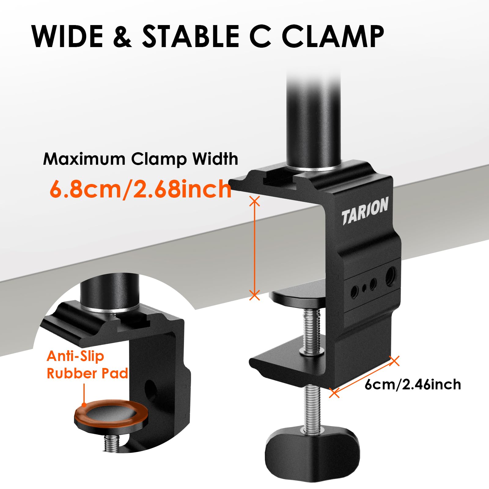 TARION Overhead Camera Desk Mount Articulated with Gear Joints TKA01-L