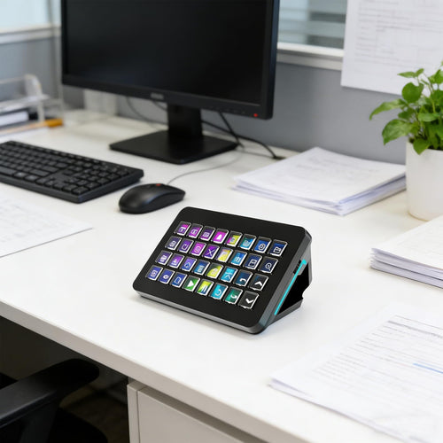 32-Key Customizable Macro Keypad for Streaming & Editing