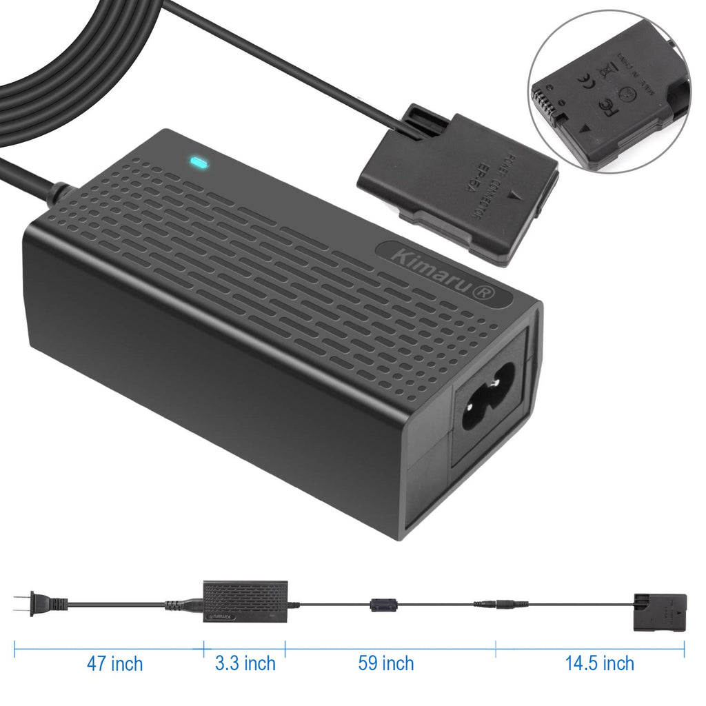 Kimaru EN-EL14a Dummy Battery EH-5a AC Power Adapter EP-5A DC Coupler Kit for Nikon D3500 D3400 D3300 D3200 D3100 D5600 D5500 D5300 D5200 D5100 Df COOLPIX P7000 P7100 P7700 P7800 Cameras