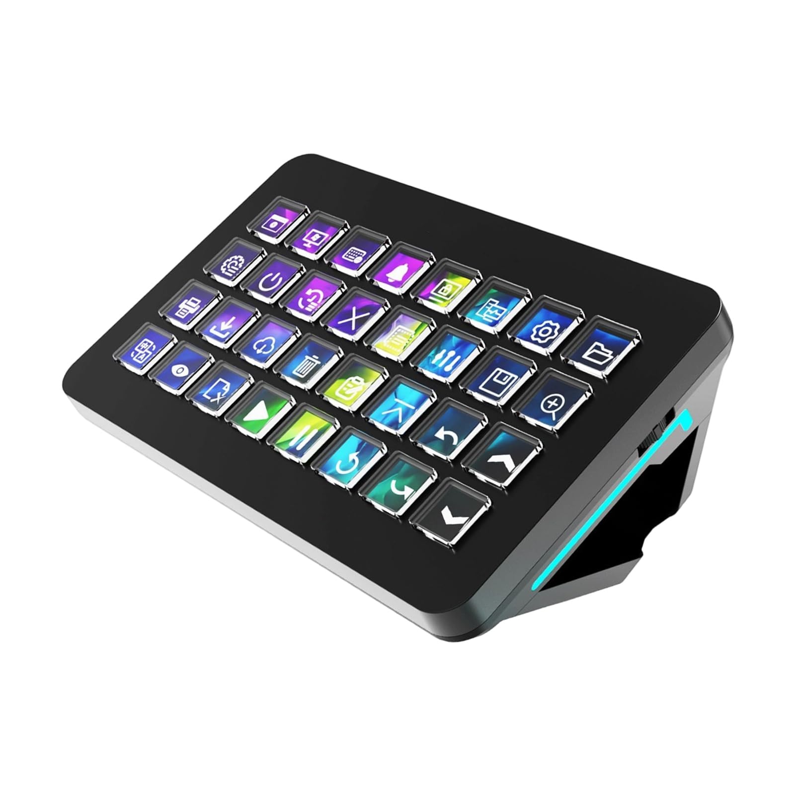 Keypad Portable 32 Customizable Macros Keyboard with Visual Console for Streamdeck Control Video Editing Keyboards