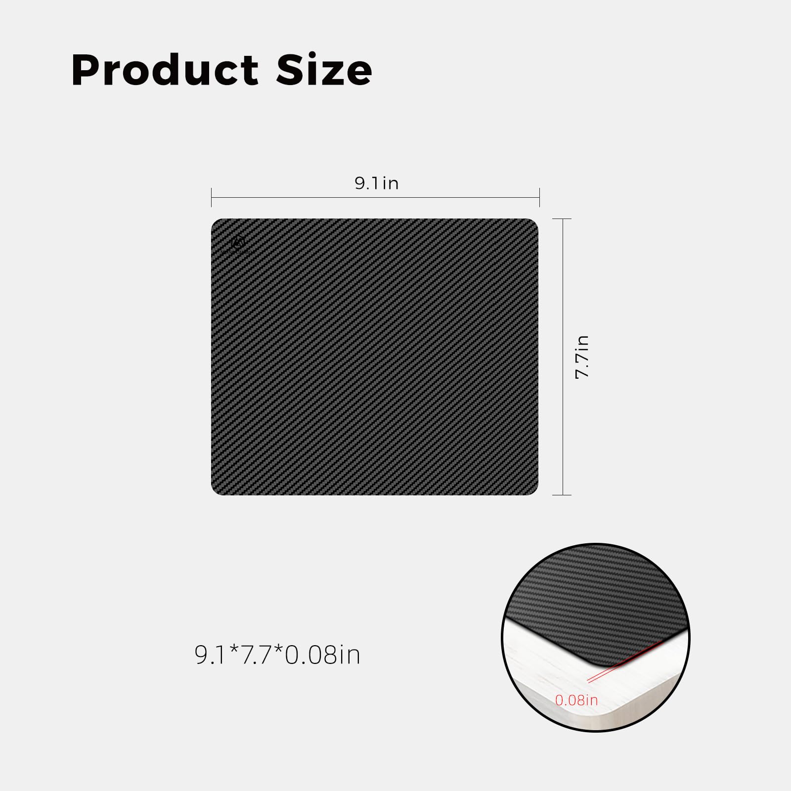 MONOCARBON Real Carbon Fiber Mouse Pads