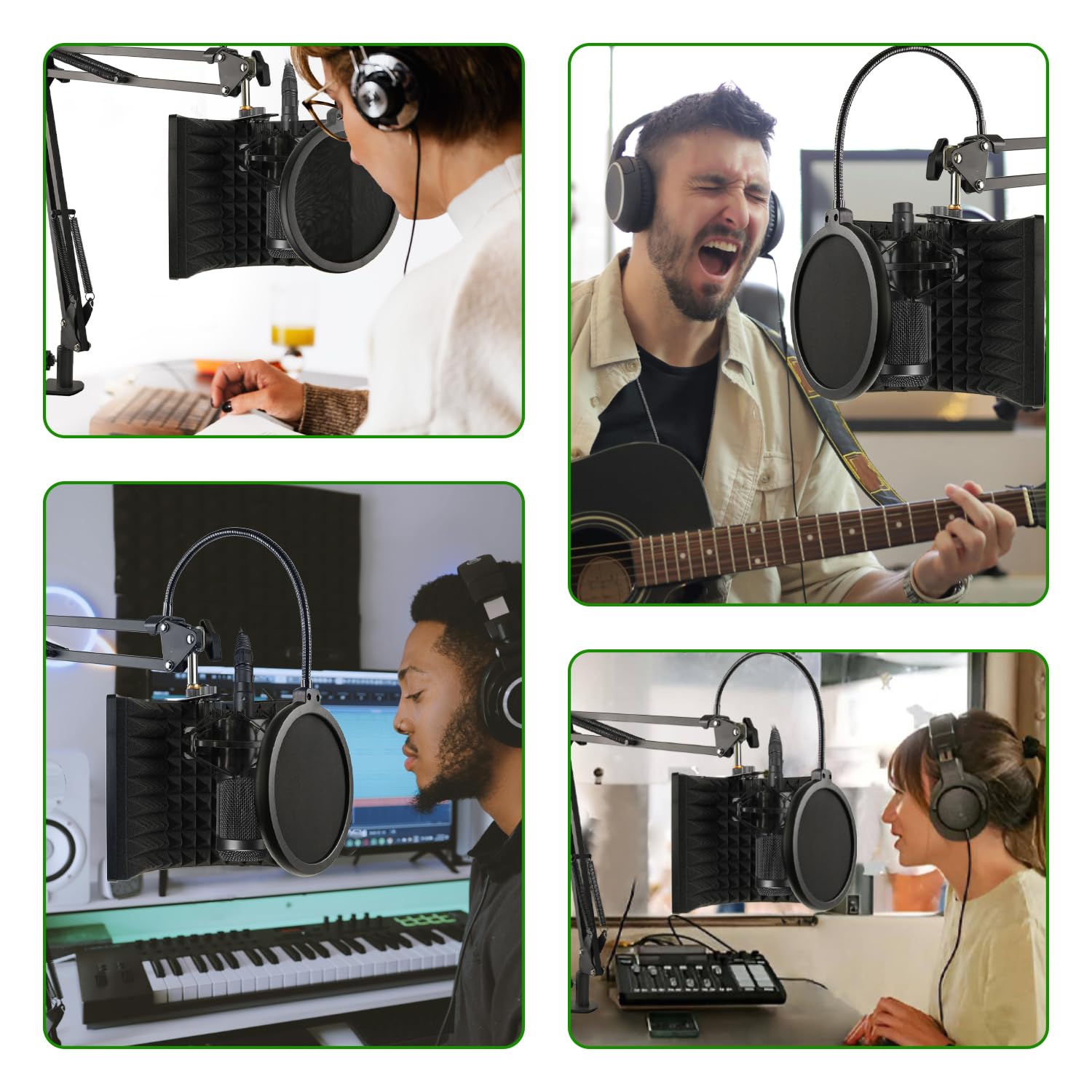 Frgyee Microphone Isolation Shield for Streaming & Recording