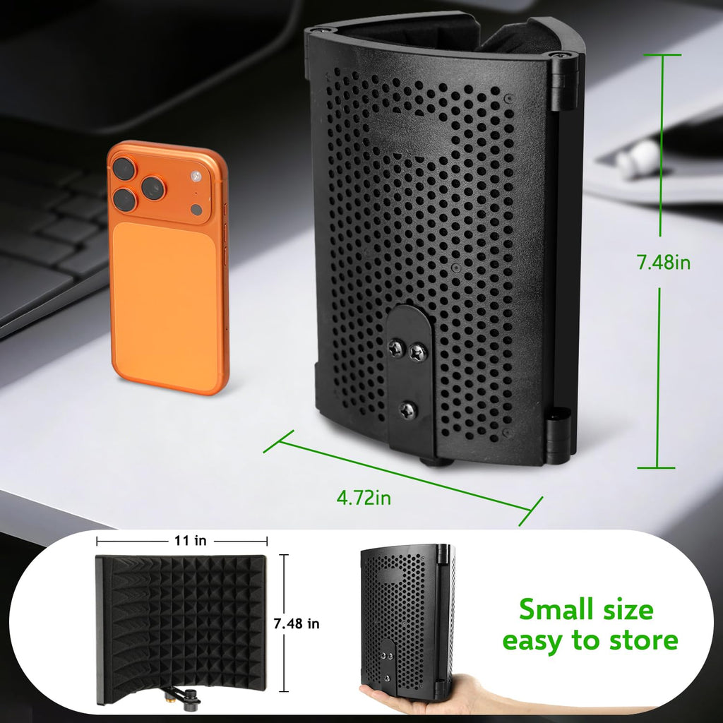 Frgyee Microphone Isolation Shield for Streaming & Recording