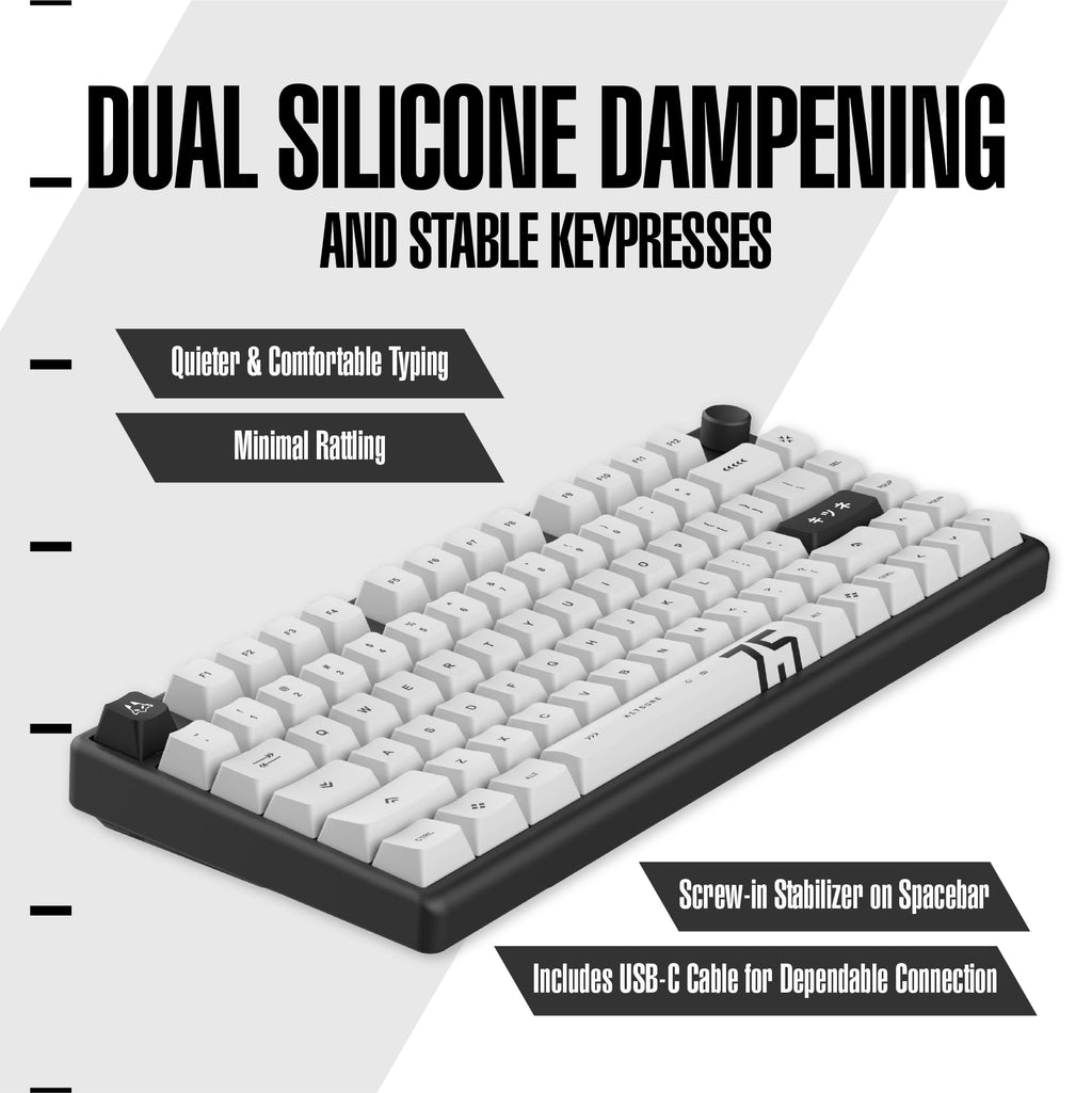 ARBITER Polar 75 - Magnetic Gaming Keyboard - Rapid Trigger w/SOCD Super Tap, CNC Aluminum Frame, Gen 2 Hall Effect Switches, Volume Knob, RGB, Dye-Sub PBT Keycaps
