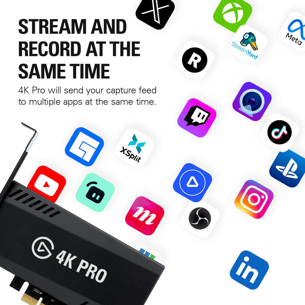 Elgato 4K Pro Internal Capture Card, 8K60 Passthrough