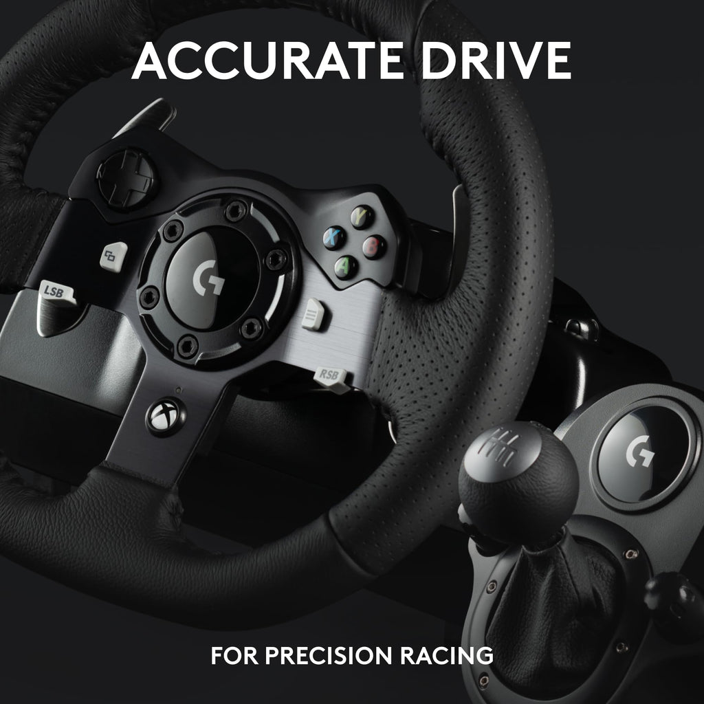 Logitech G920 Driving Force Racing Wheel + Floor Pedals + G Driving Force Shifter Bundle