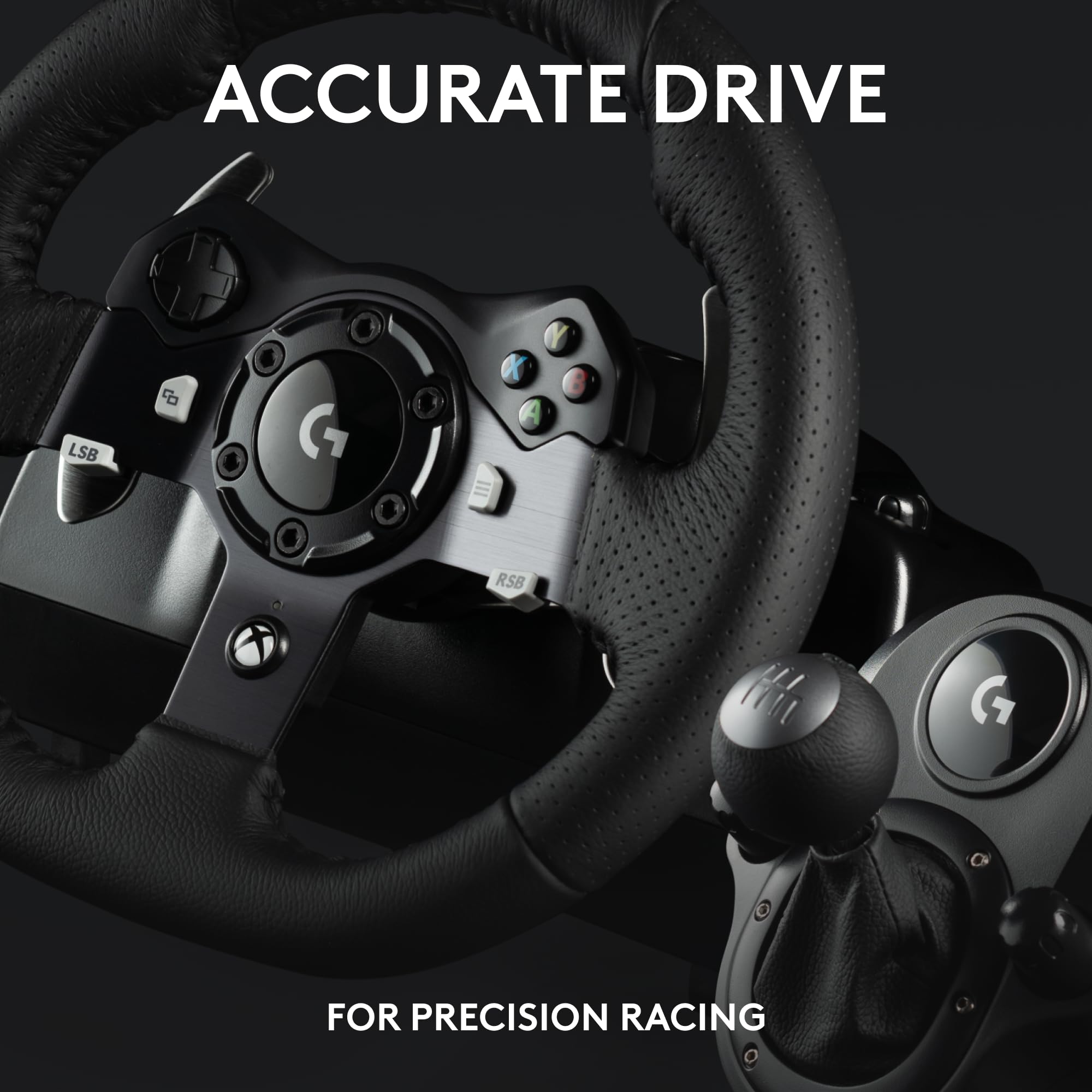 Logitech G920 Driving Force Racing Wheel + Floor Pedals + G Driving Force Shifter Bundle