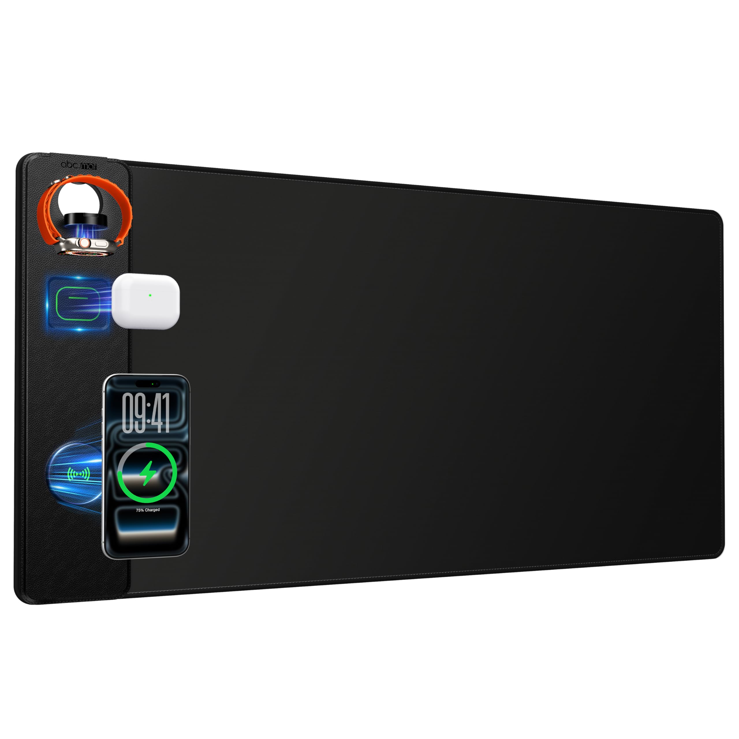 Wireless Charging Mouse Pad with Phone Stand, 31.5"x15.8" Large