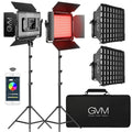 GVM 800D RGB Led Video Light, 2PCS Video Lighting Kit with APP Control, 40W Photography Lighting Led Panel Light with 18 Kinds of The Scene Lights for Studio YouTube, 3200K-5600K, CRI 97+