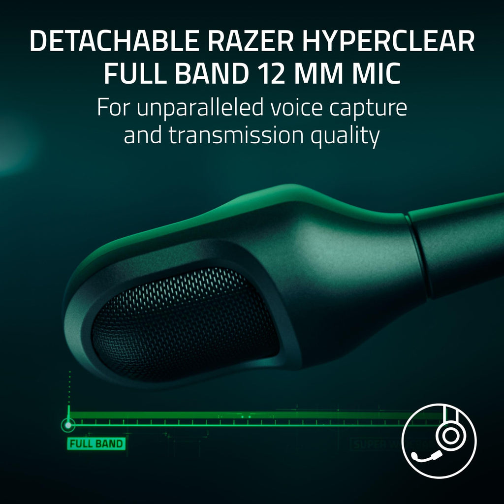 Razer BlackShark V3 Pro Wireless ANC Gaming Headset for PC: Full Band Mic - 50mm Drivers - 2.4 GHz, Bluetooth, USB, 3.5mm - Works with Mac, PS5, Nintendo Switch, Smartphone - 70 Hr Battery - White