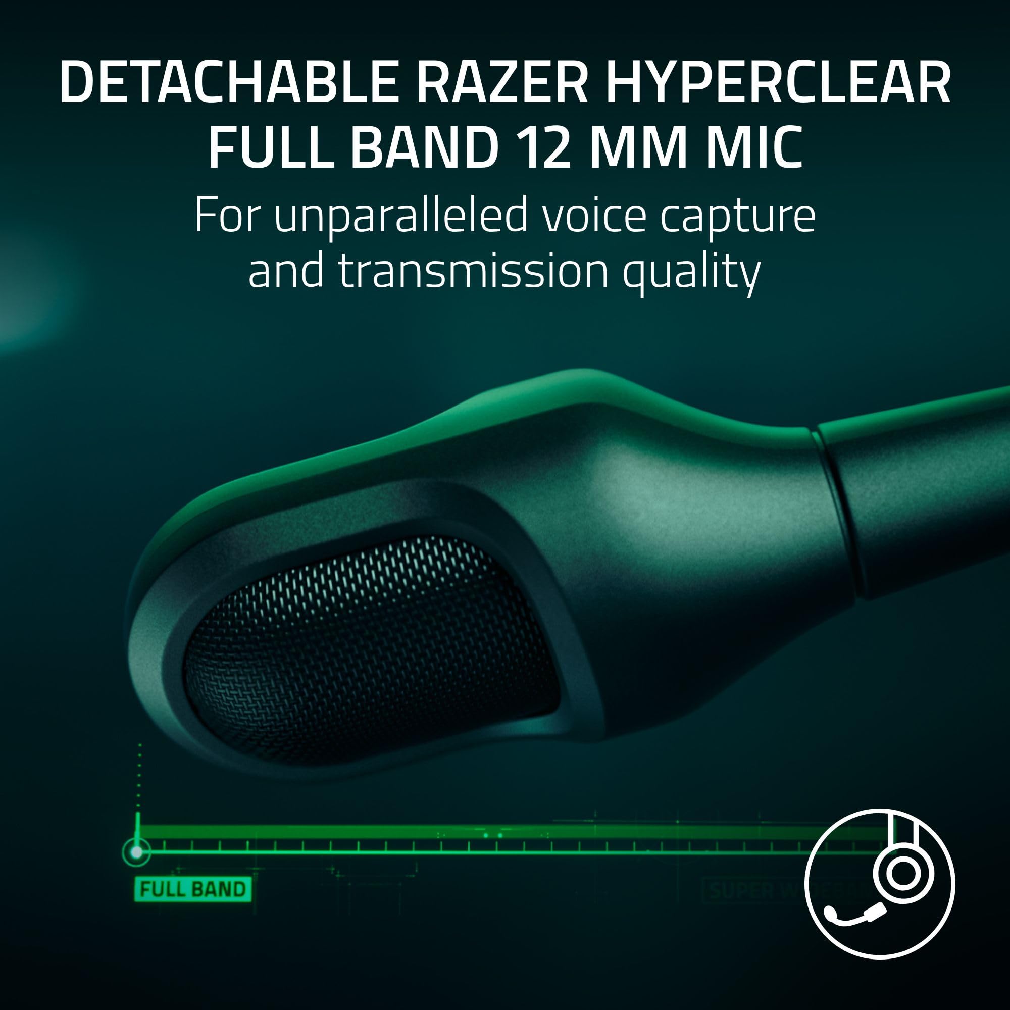 Razer BlackShark V3 Pro Wireless ANC Gaming Headset for PC: Full Band Mic - 50mm Drivers - 2.4 GHz, Bluetooth, USB, 3.5mm - Works with Mac, PS5, Nintendo Switch, Smartphone - 70 Hr Battery - White