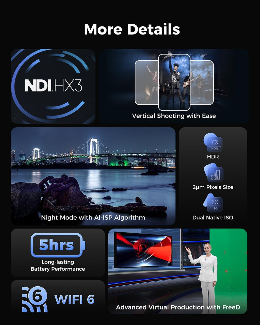 OBSBOT Tail 2 4K Webcam with Built-in NDI HX3 AI Auto-Tracking PTZ Camera, Bundle with Remote Controller, for Professional Streaming, Video Conferencing & Multi-Camera Setup Works with Zoom Teams OBS
