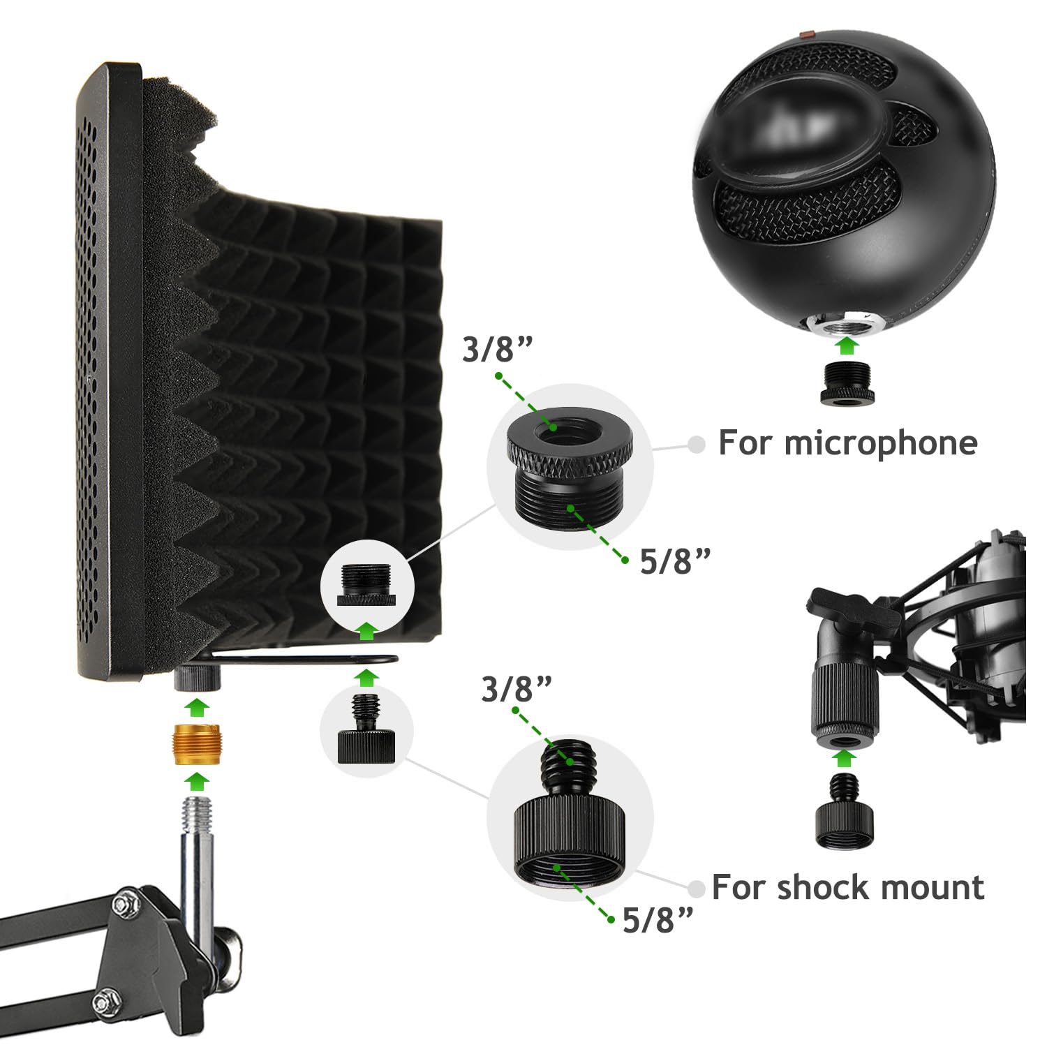 Frgyee Microphone Isolation Shield for Streaming & Recording