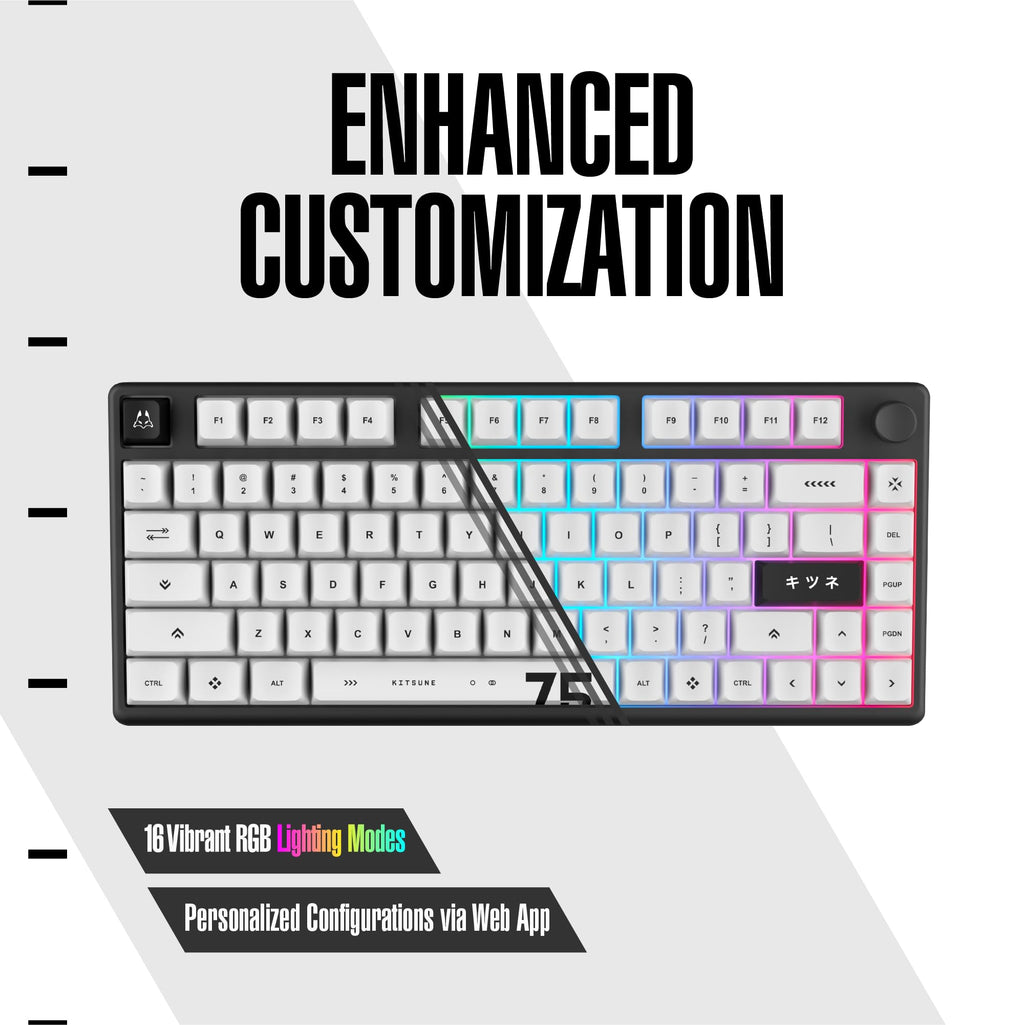 ARBITER Polar 75 - Magnetic Gaming Keyboard - Rapid Trigger w/SOCD Super Tap, CNC Aluminum Frame, Gen 2 Hall Effect Switches, Volume Knob, RGB, Dye-Sub PBT Keycaps
