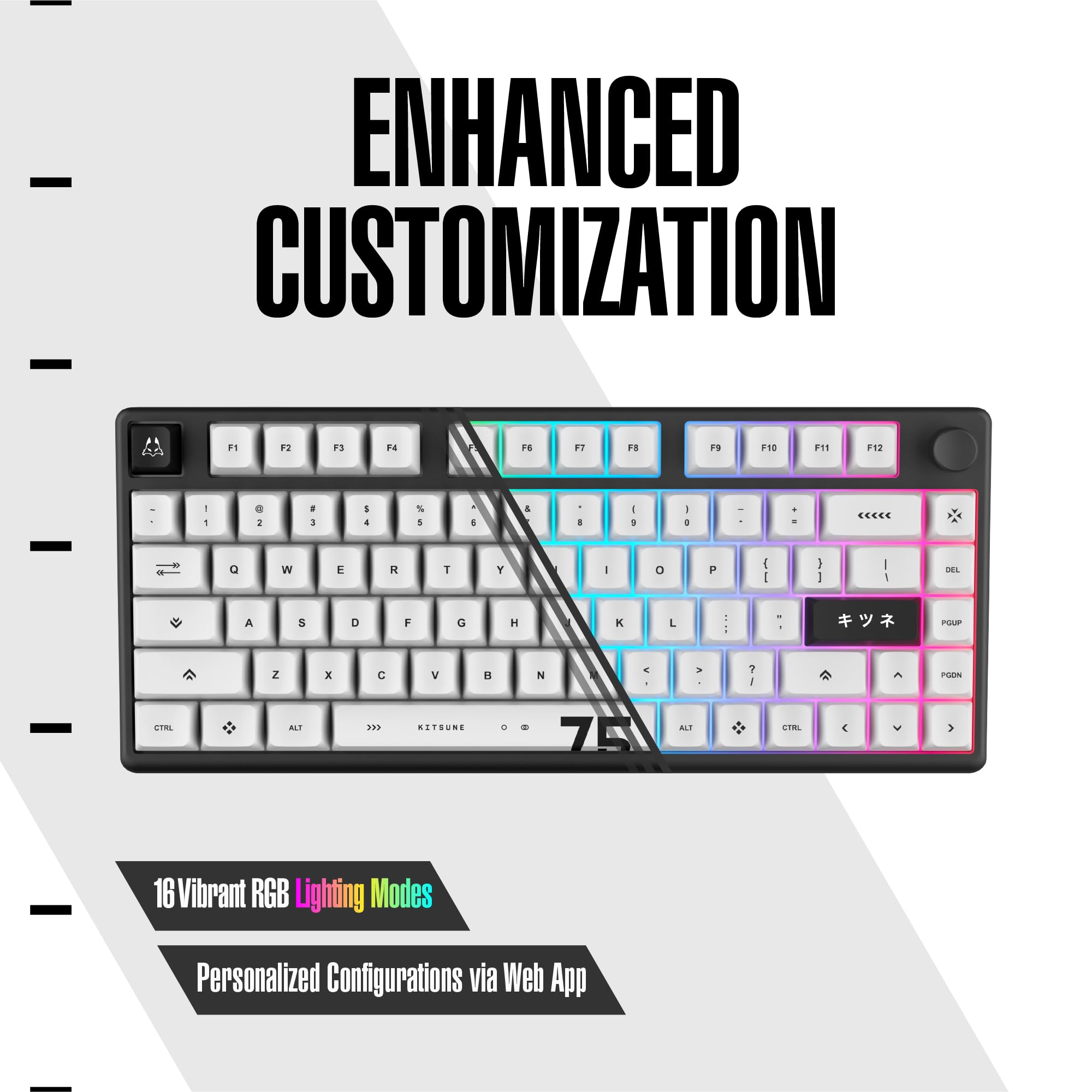 ARBITER Polar 75 - Magnetic Gaming Keyboard - Rapid Trigger w/SOCD Super Tap, CNC Aluminum Frame, Gen 2 Hall Effect Switches, Volume Knob, RGB, Dye-Sub PBT Keycaps