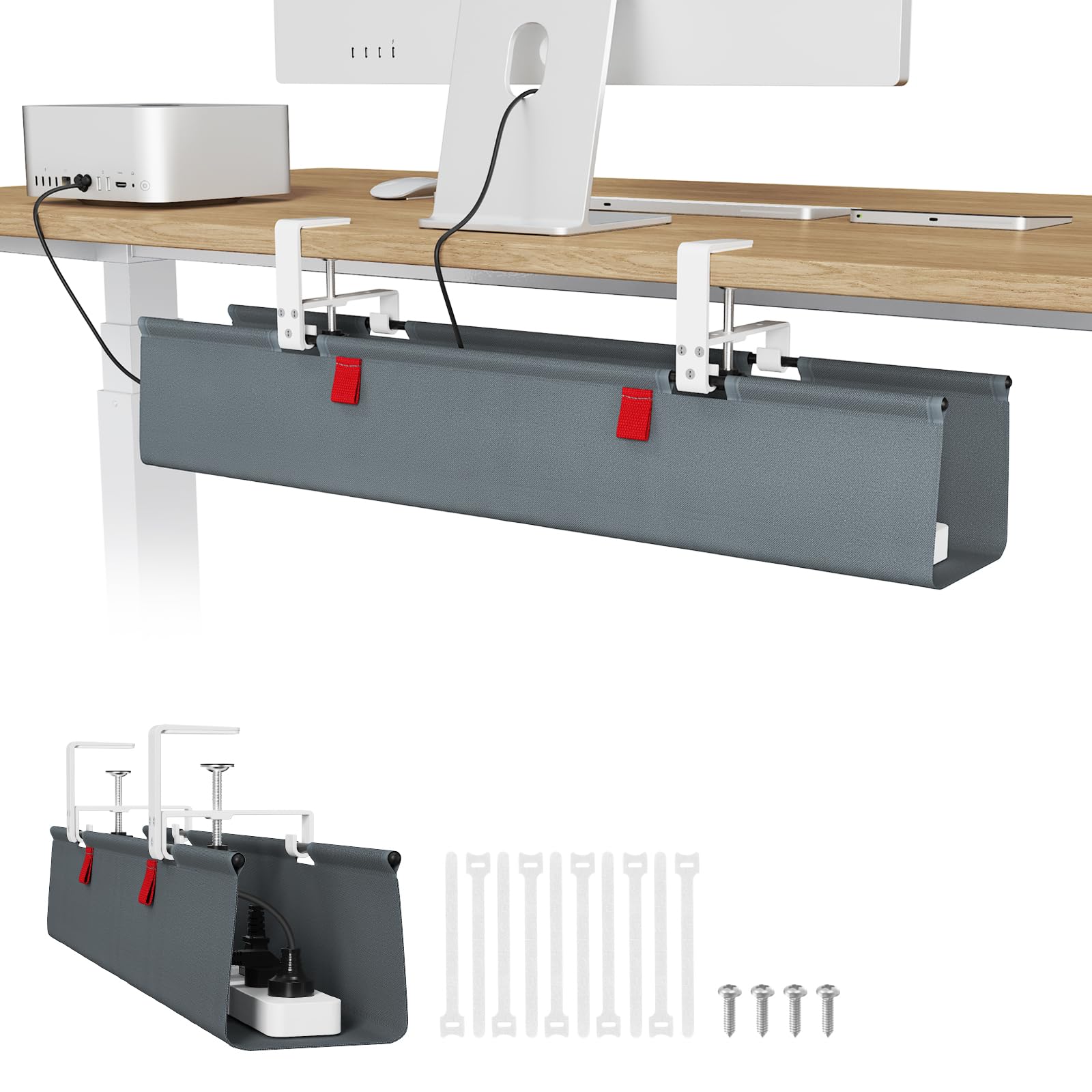 Under-Desk Cable Management Tray for Gaming Desks