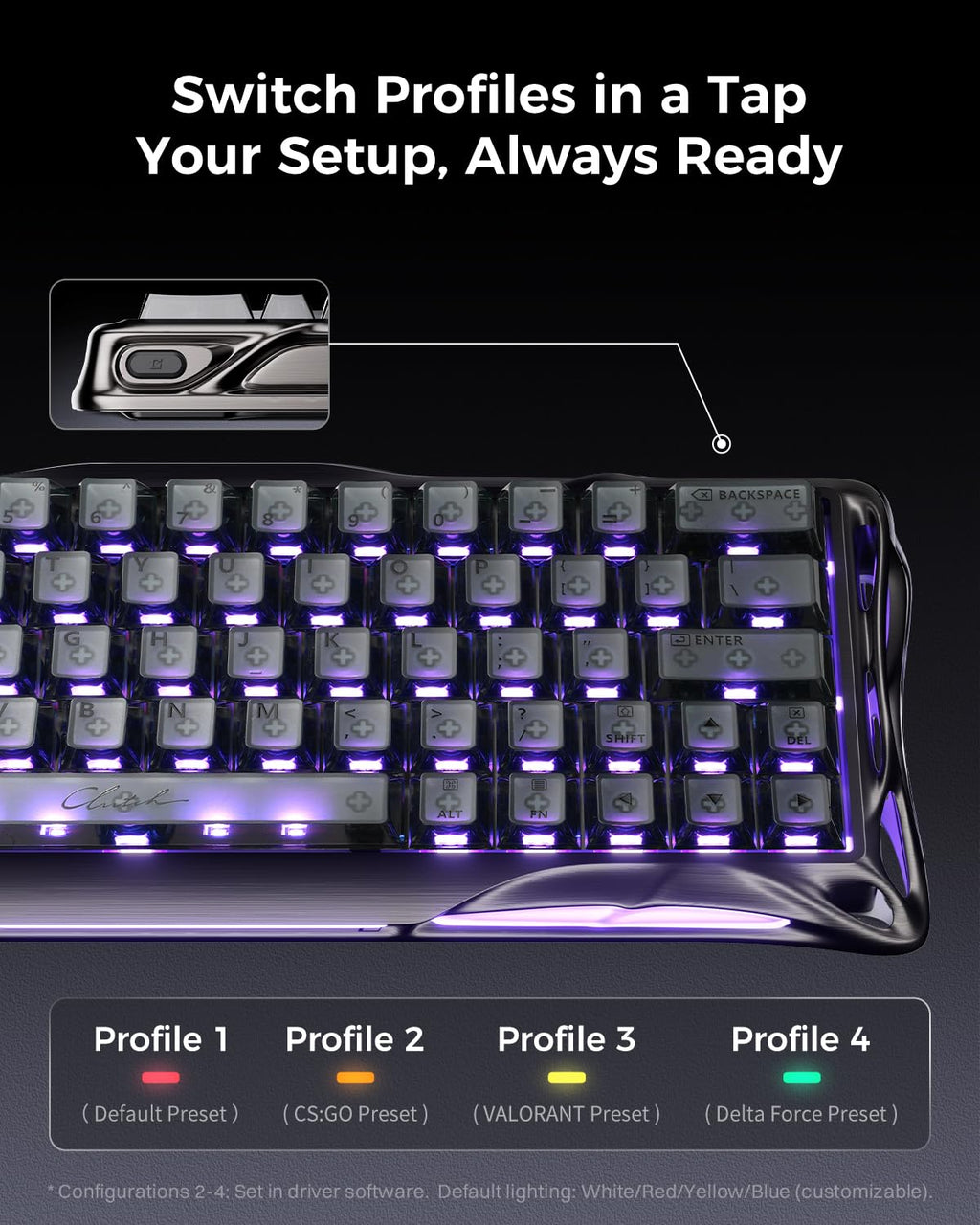 GravaStar Mercury V60 Pro 60% HE Magnetic Gaming Keyboard, True 8kHz Polling Rate, 0.125ms Latency, Dynamic Rapid Trigger, 0.005mm Adjustable Actuation, Full Aluminum Frame